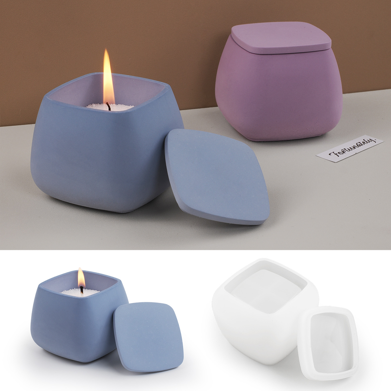 DIY Epoxy Cement Plaster Silic - огляд і ціна Candle Making Jars With Lids