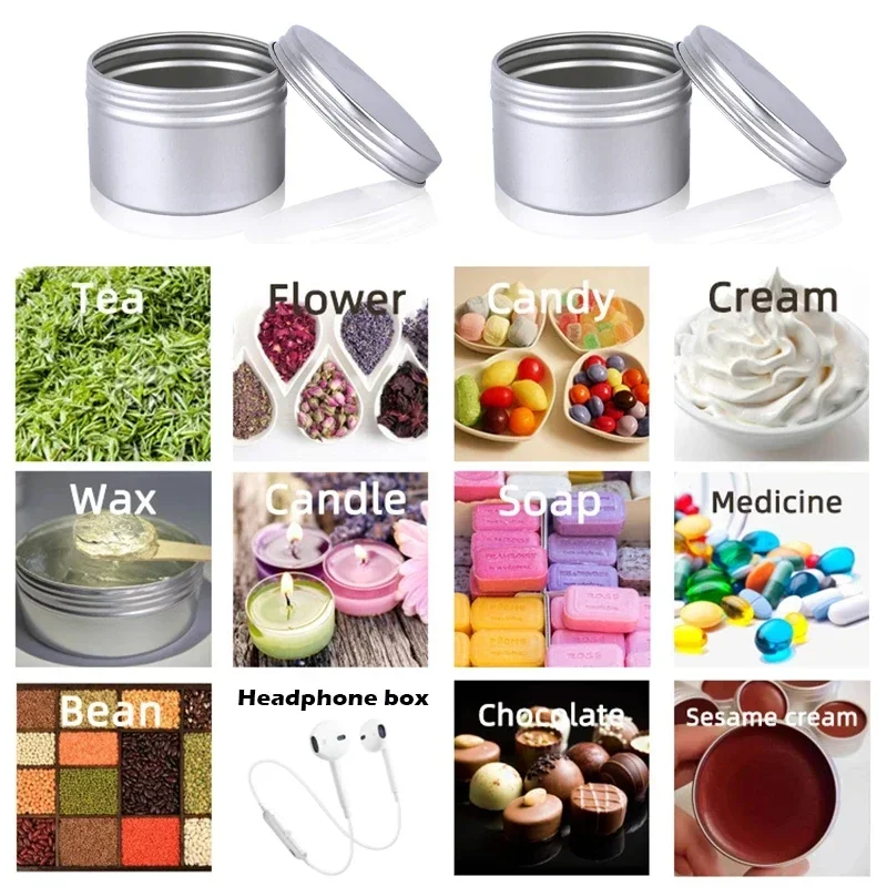 120ml 6/12/18/24/48Pcs Aluminu - огляд і ціна Tin Container Lid