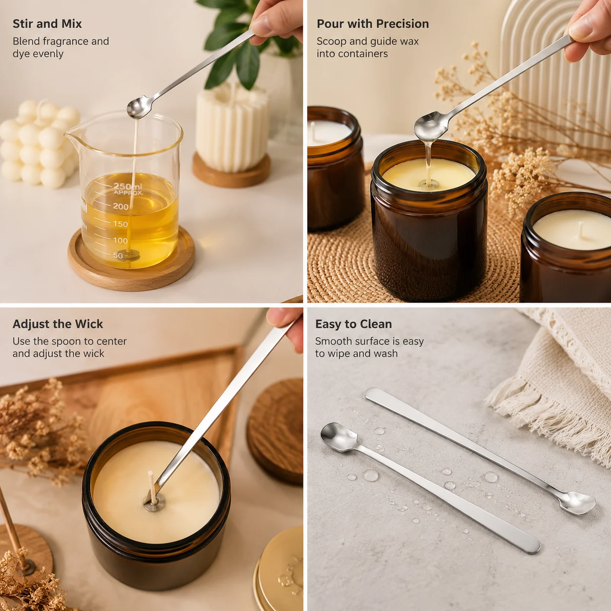 1/2PCS Stainless Steel Candle  - огляд і ціна Candle Making Kits