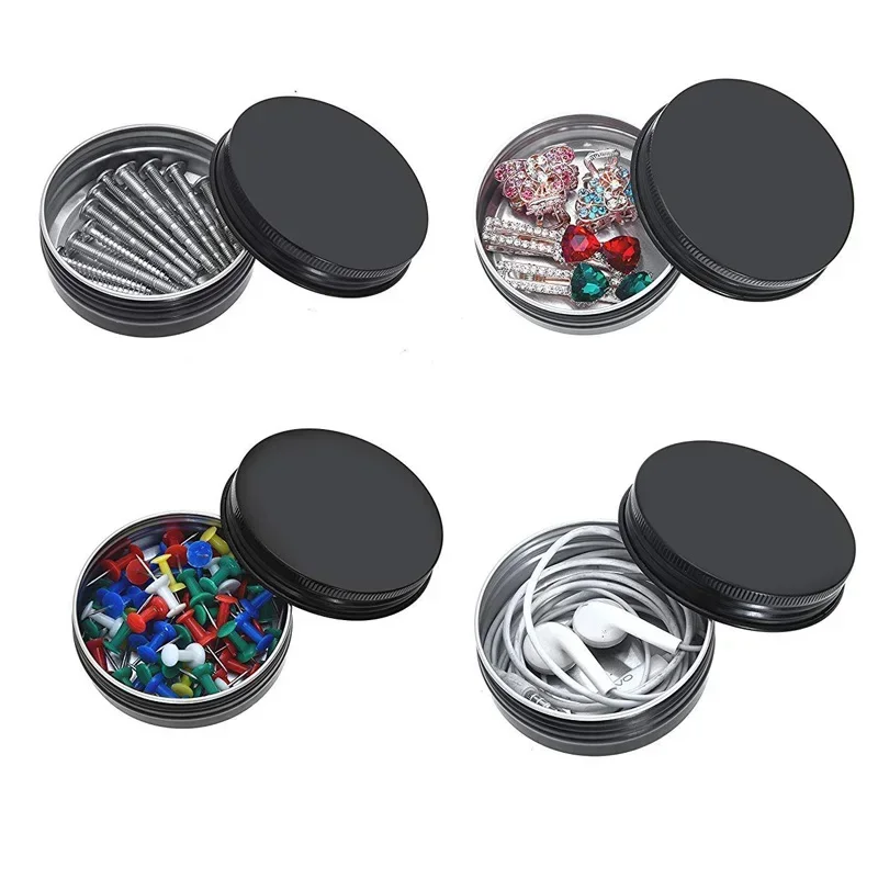 50Pcs Black Empty Candle Jars  - огляд і ціна Tin Container Lid