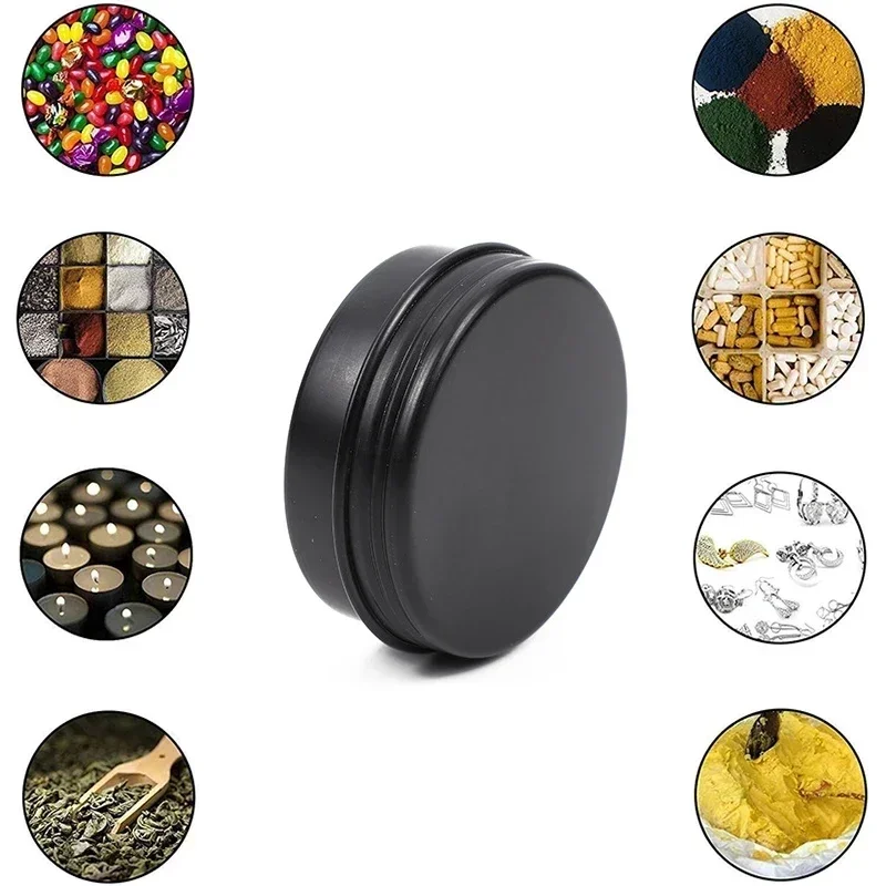 50Pcs Black Empty Candle Jars  - огляд і ціна Tin Container Lid