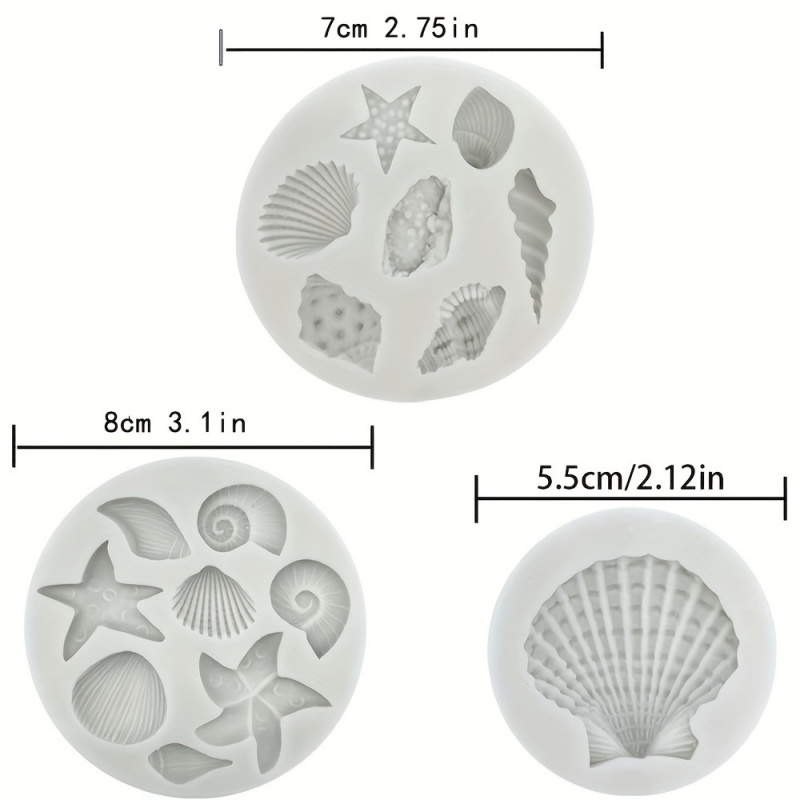 3pcs/set, Shell Mold Set, Irre - огляд і ціна Candle Making Kits