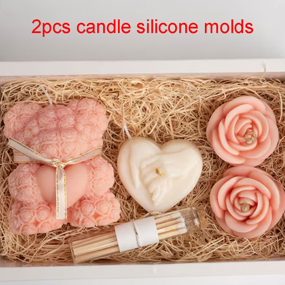 Teddy Bear Heat Rose Silicone  - огляд і ціна Candle Making Kits