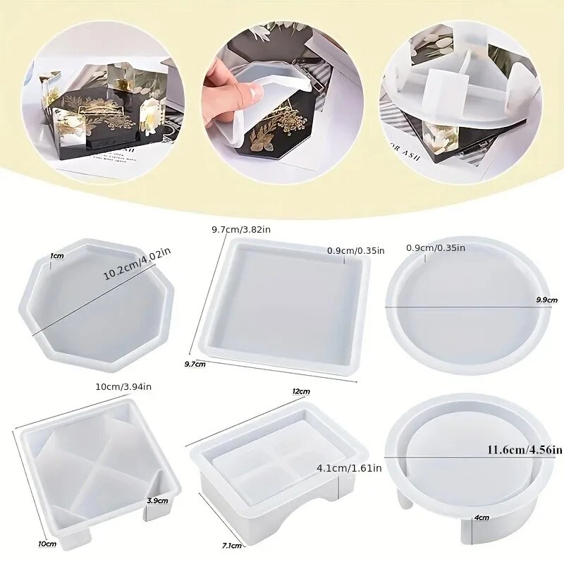 Coaster Resin Molds Set Includ - огляд і ціна Candle Making Jars With Lids
