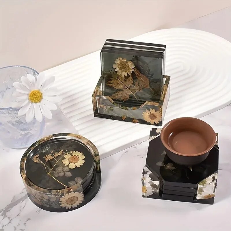 Coaster Resin Molds Set Includ - огляд і ціна Candle Making Jars With Lids